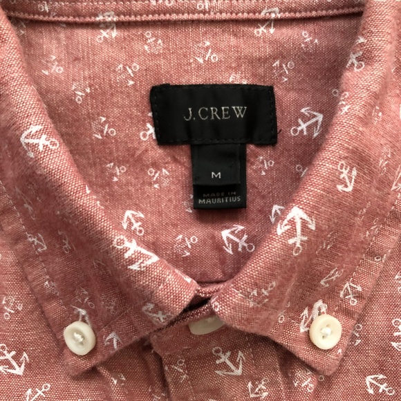 J.Crew Button Down Shirt Anchor Long Sleeve Cotton - Picture 3 of 6